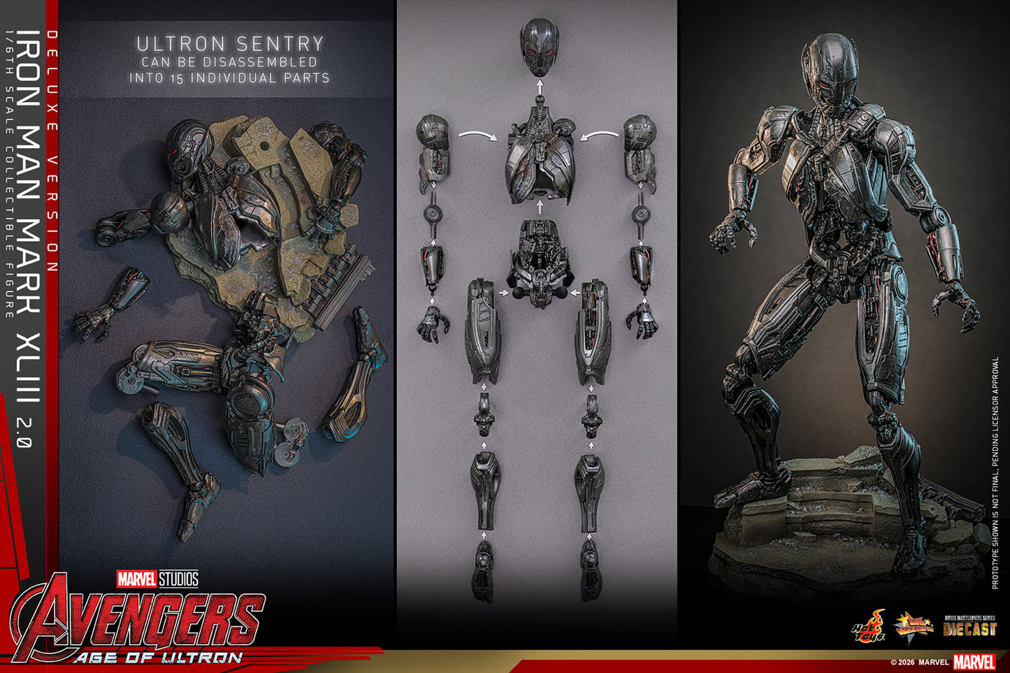 Iron Man Mark XLIII (2.0) (Deluxe Version) Sixth Scale Figure - Hot Toys