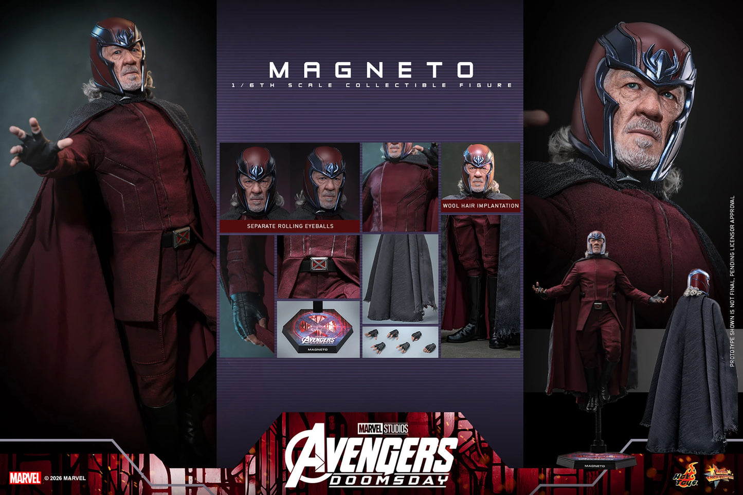 Magneto 1:6 Scale Collectible Figure – Hot Toys | Avengers: Doomsday