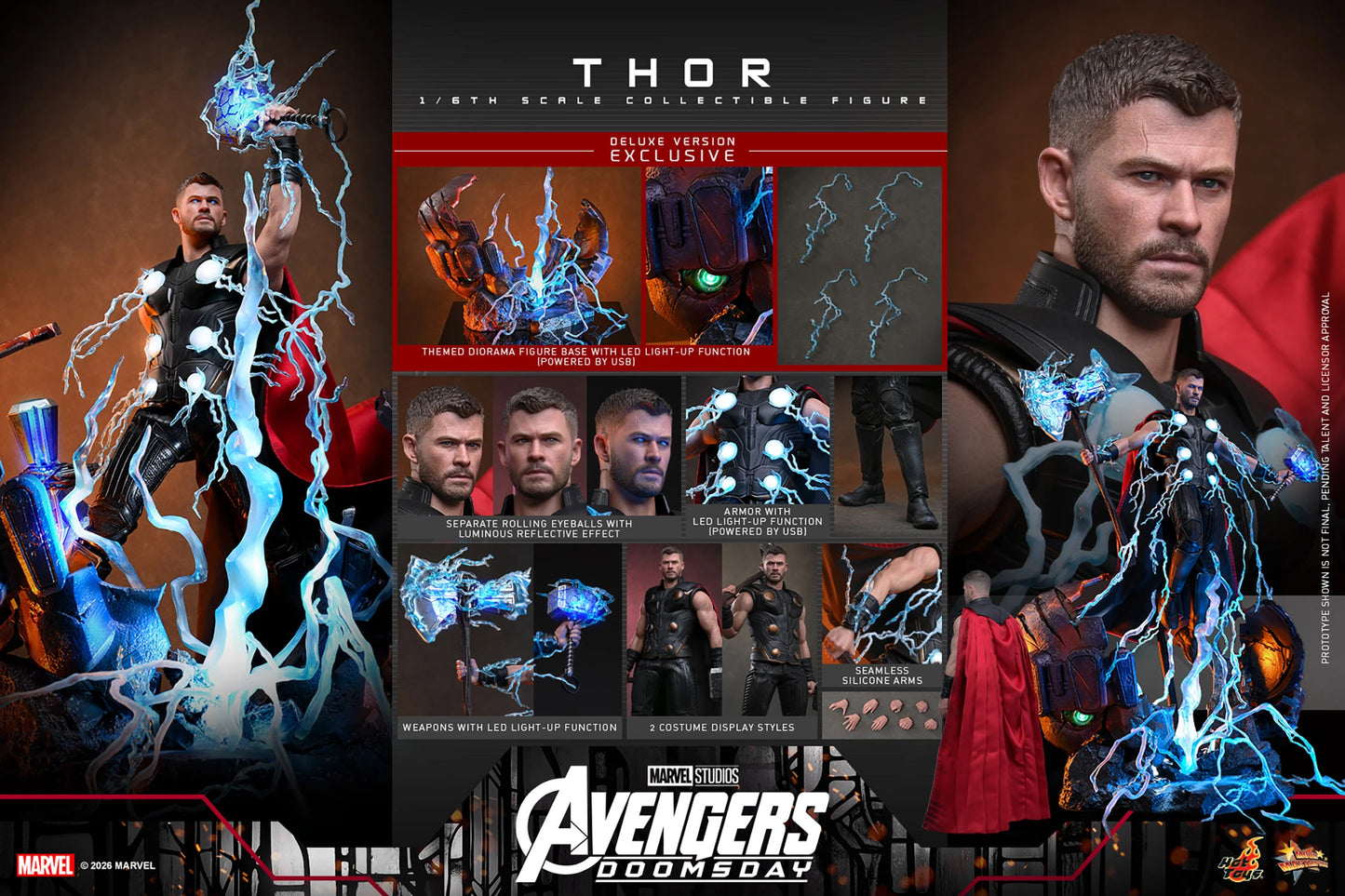 Thor (Deluxe Version) Collectible Sixth Scale Figure - Avengers: Doomsday