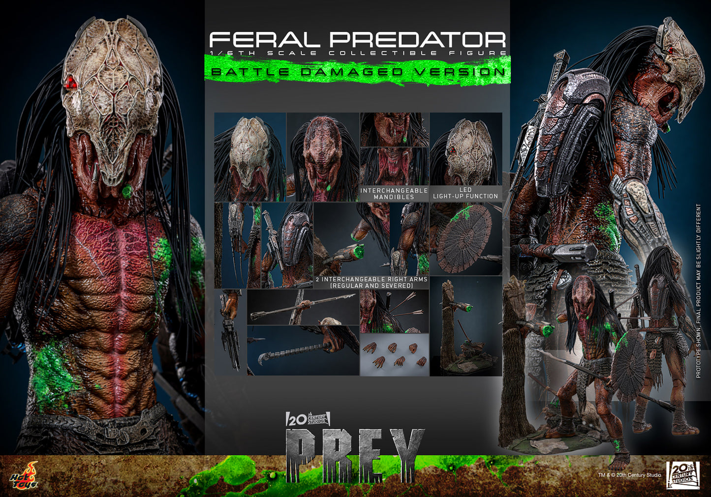 Feral Predator (Battle Damaged Version) Sixth Scale Figure