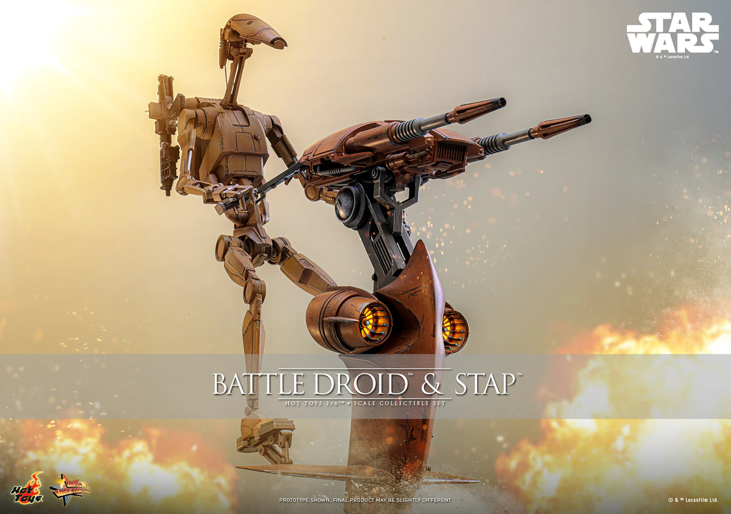 Hot Toys Battle Droid & STAP Sixth Scale Collectible Set | Star Wars: The Phantom Menace