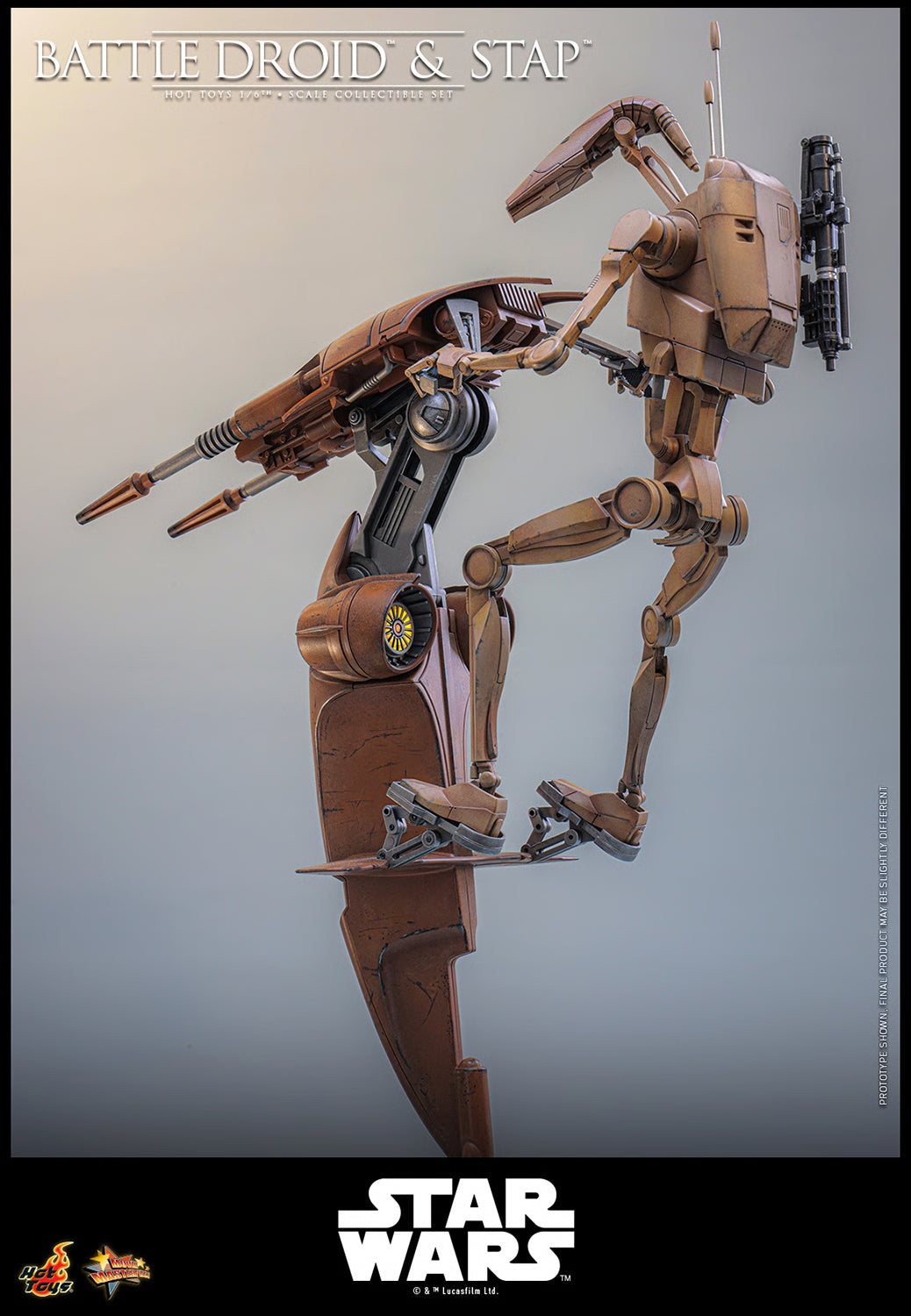Hot Toys Battle Droid & STAP Sixth Scale Collectible Set | Star Wars: The Phantom Menace