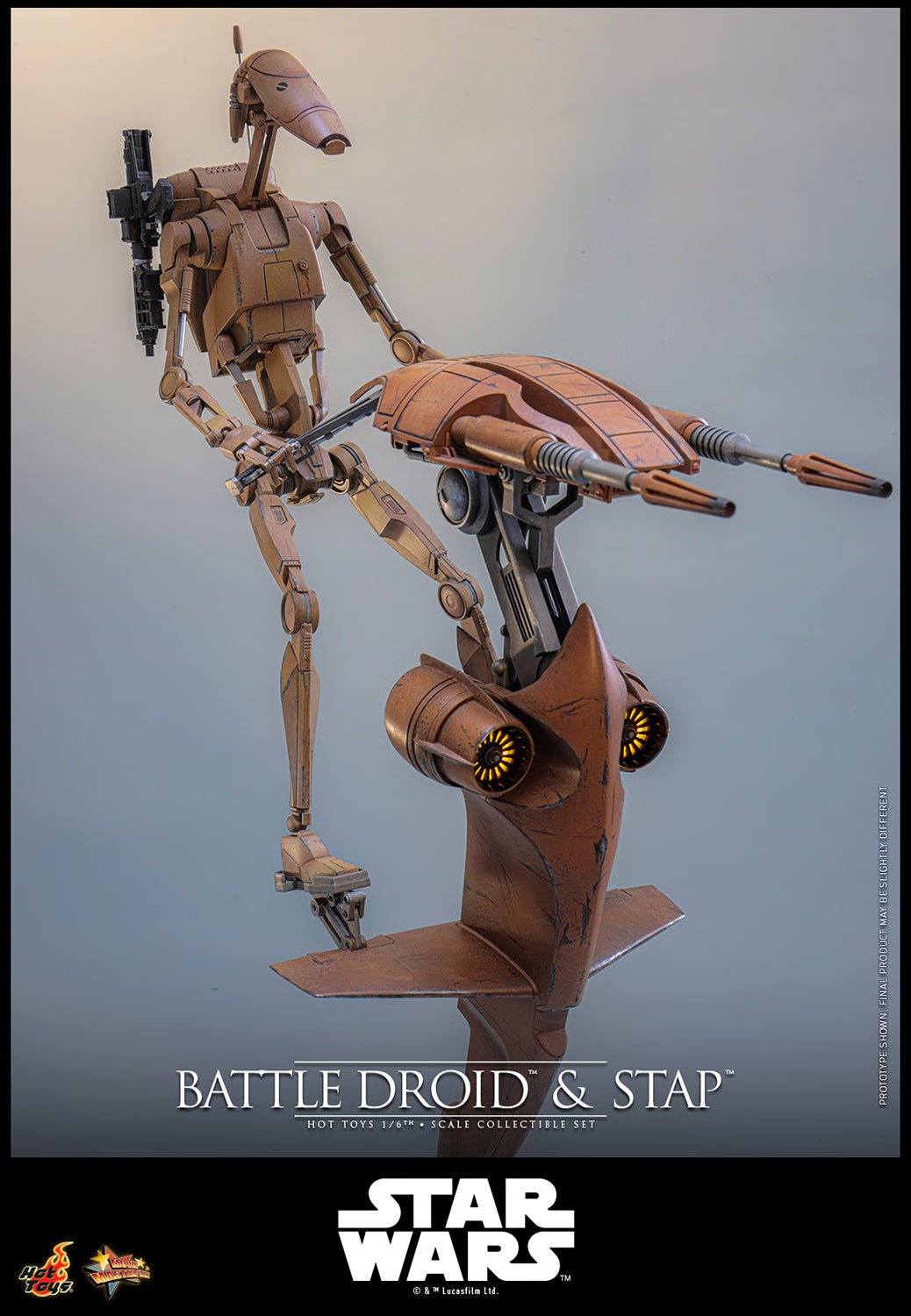 Hot Toys Battle Droid & STAP Sixth Scale Collectible Set | Star Wars: The Phantom Menace