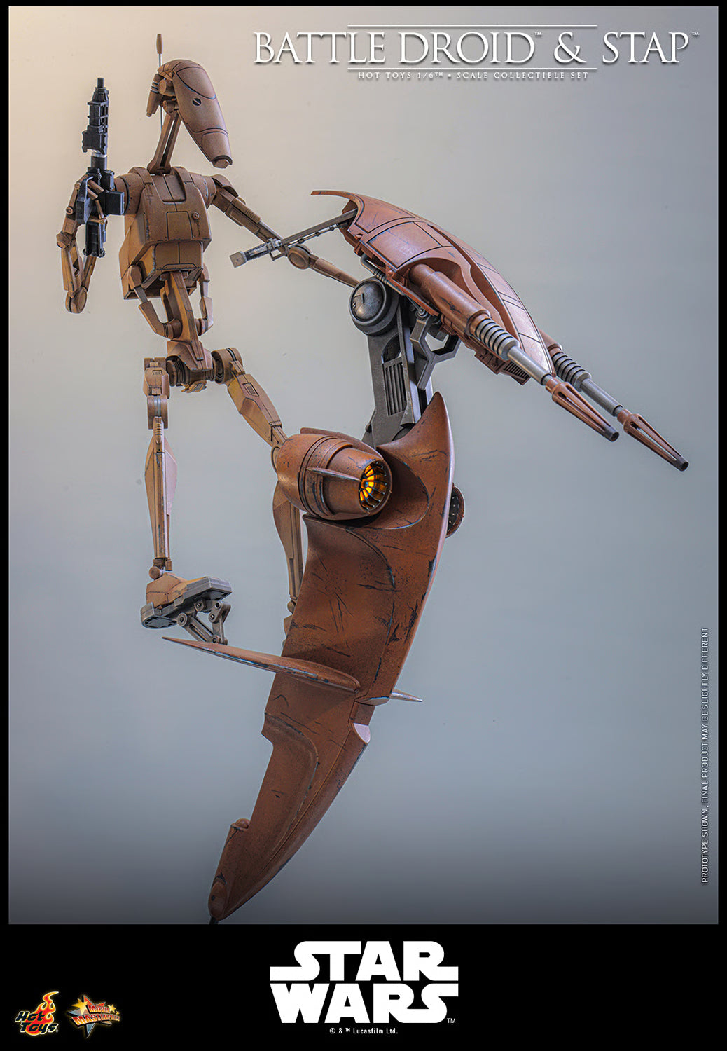 Hot Toys Battle Droid & STAP Sixth Scale Collectible Set | Star Wars: The Phantom Menace
