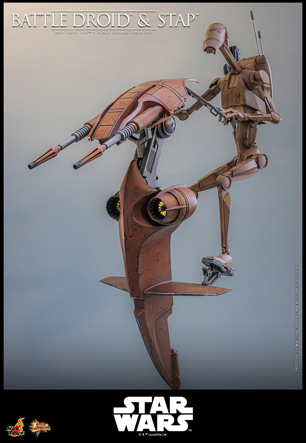 Hot Toys Battle Droid & STAP Sixth Scale Collectible Set | Star Wars: The Phantom Menace