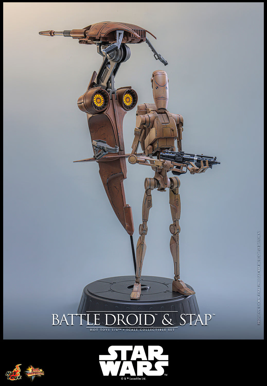 Hot Toys Battle Droid & STAP Sixth Scale Collectible Set | Star Wars: The Phantom Menace