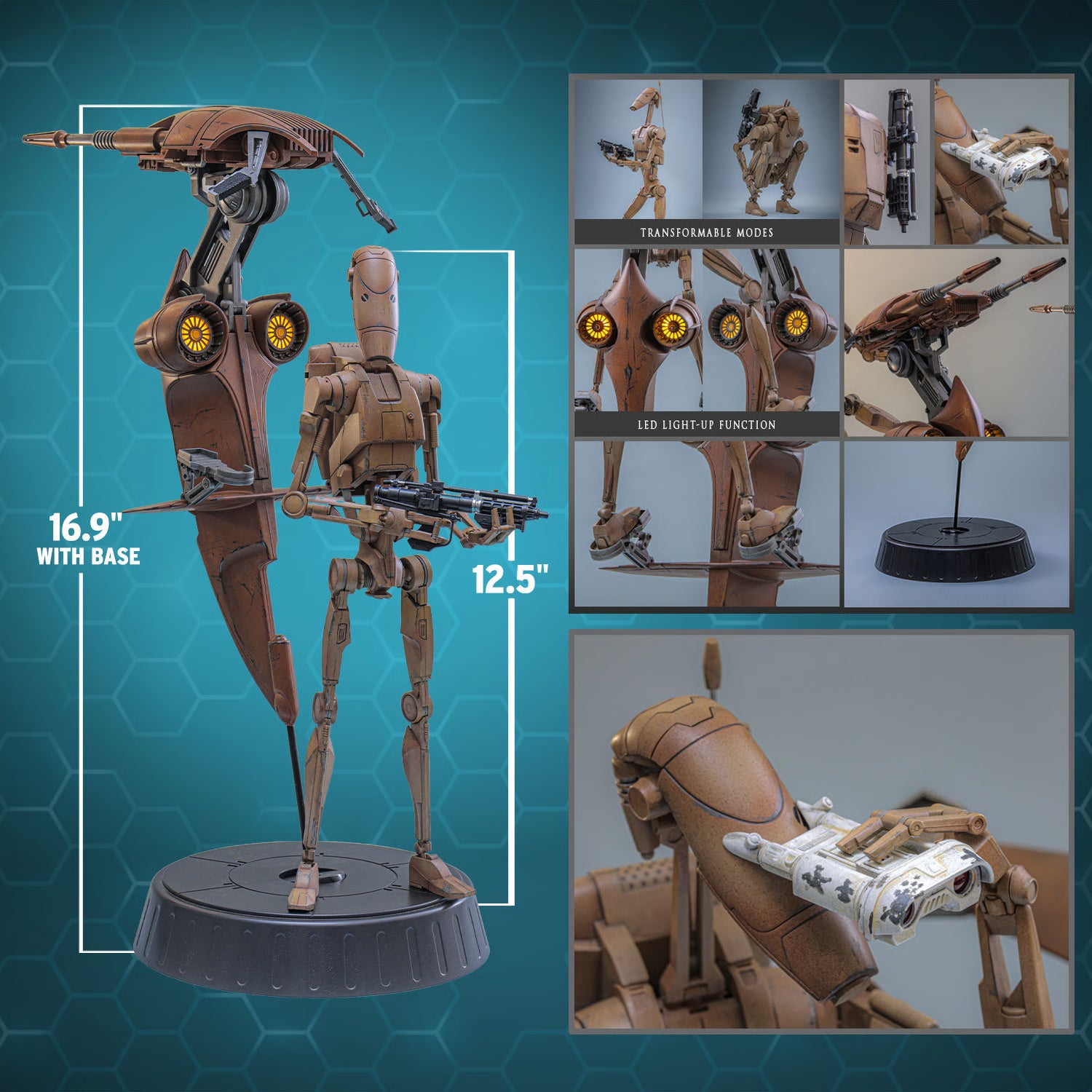 SF・ファンタジー・ホラー STAP AND BATTLE DROID Hot Toys Battle Droid & STAP Sixth Scale Collectible Set | Star