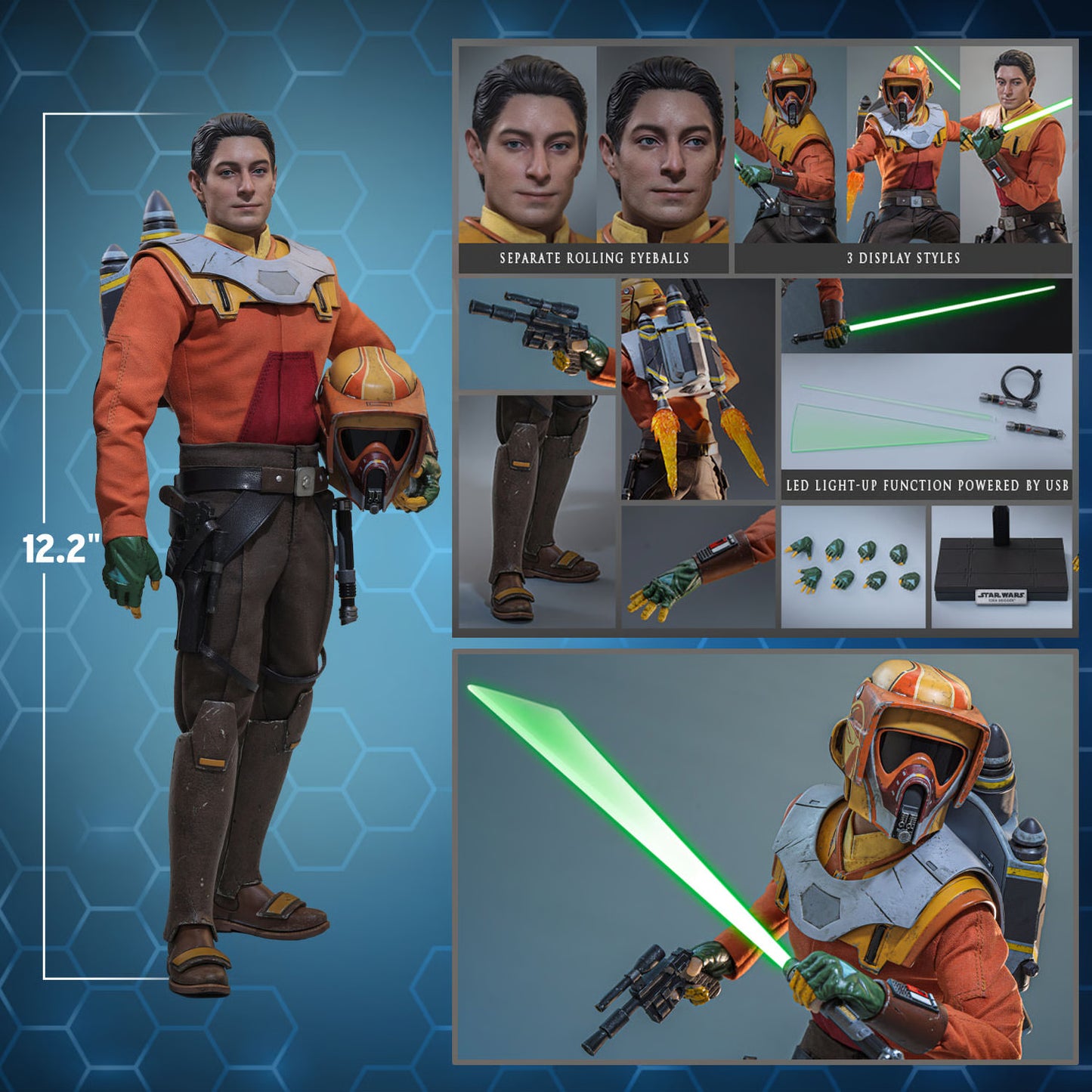 Hot Toys Ezra Bridger Sixth Scale Collectible Figure – Star Wars: Rebels