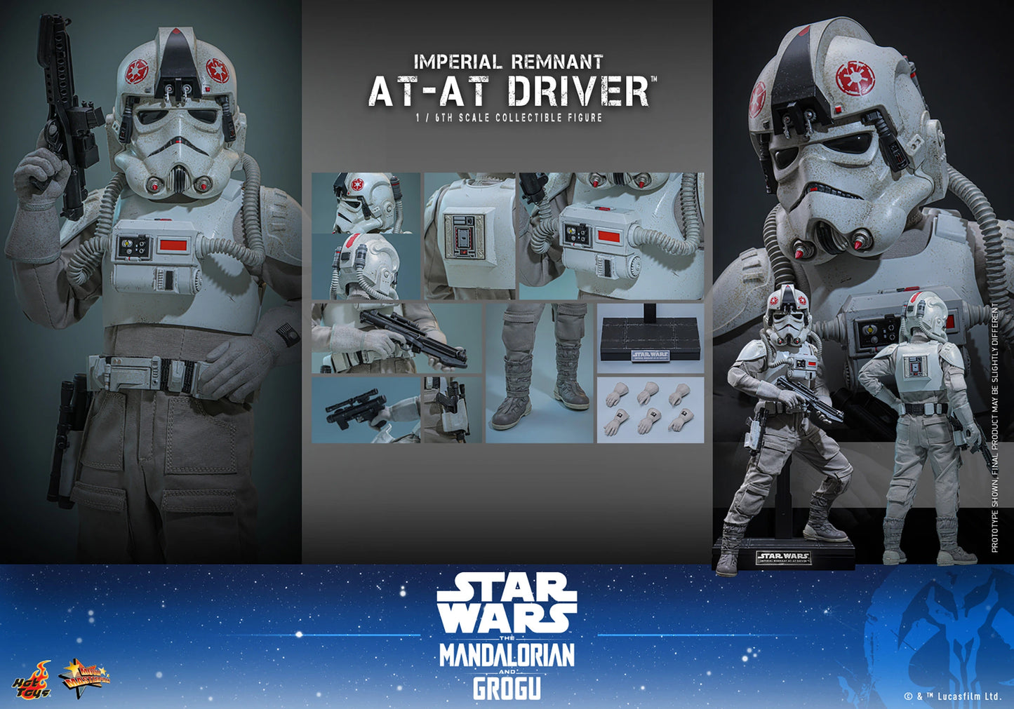 Hot Toys Imperial Remnant AT-AT Driver Sixth Scale Collectible Figure | Star Wars: The Mandalorian & Grogu