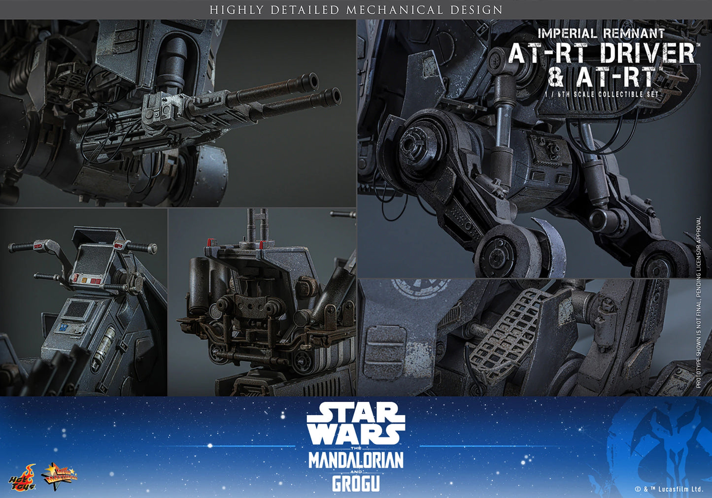 Hot Toys Imperial Remnant AT-RT Driver and AT-RT Sixth Scale Collectible Set