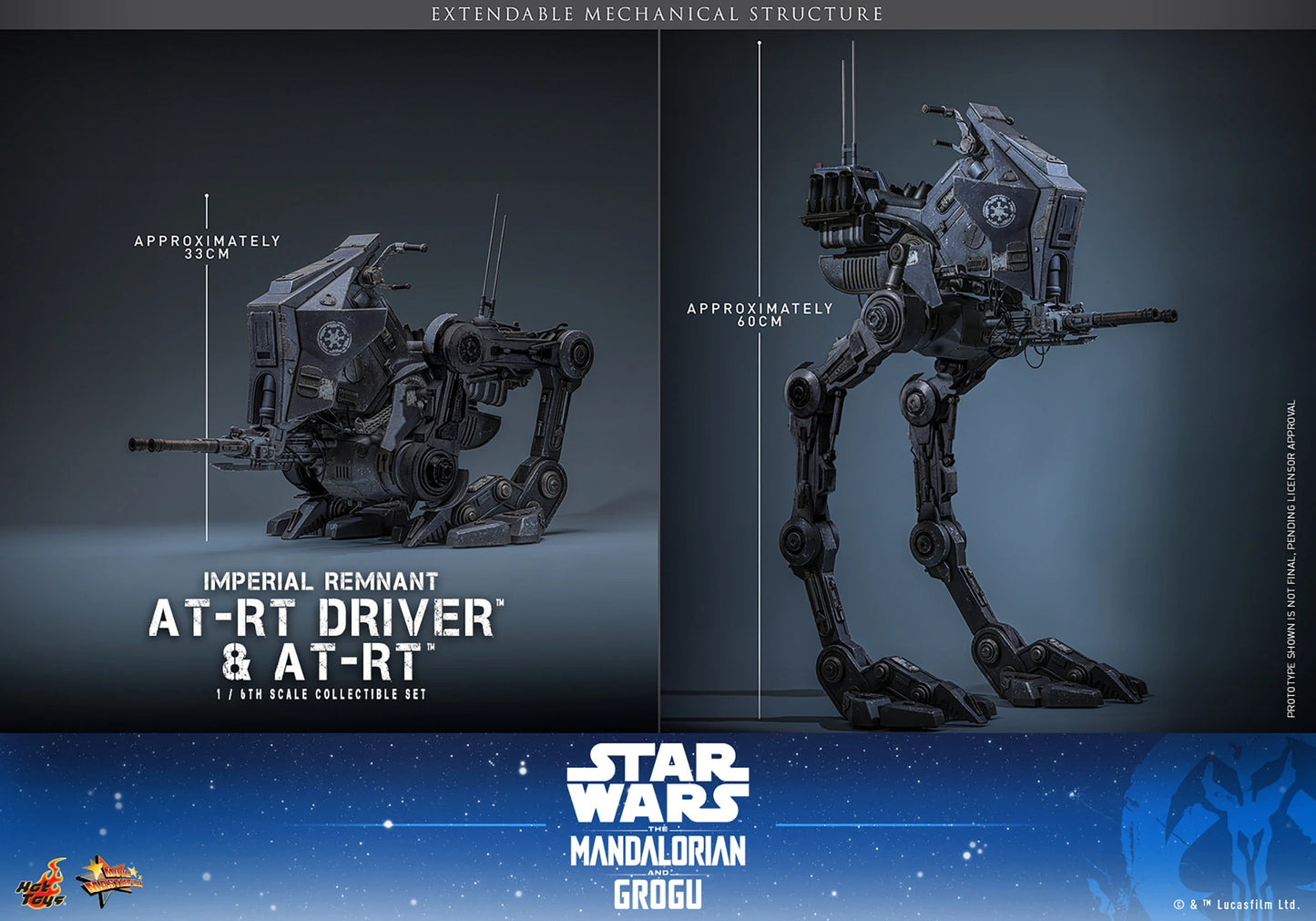 Hot Toys Imperial Remnant AT-RT Driver and AT-RT Sixth Scale Collectible Set