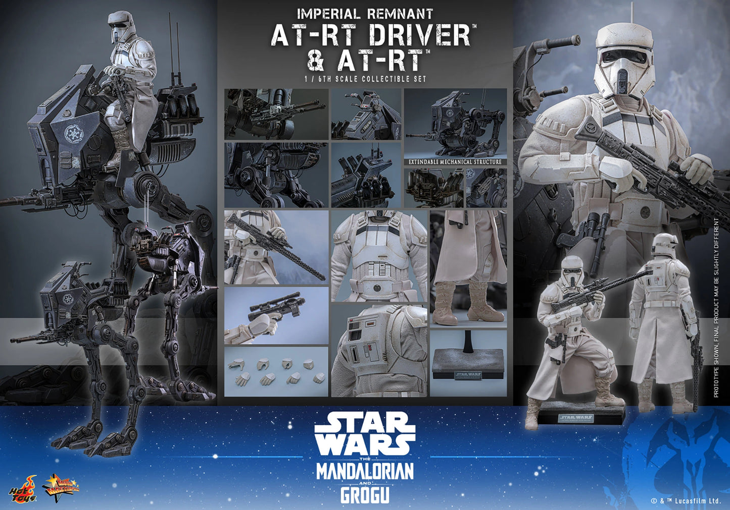 Hot Toys Imperial Remnant AT-RT Driver and AT-RT Sixth Scale Collectible Set