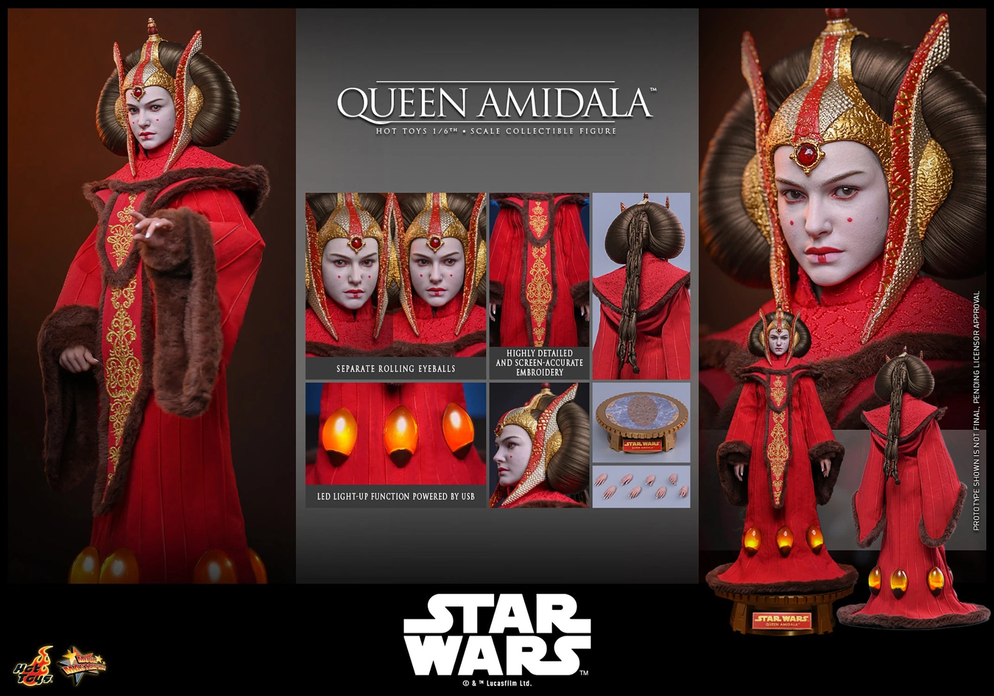 SF・ファンタジー・ホラー STAR WARS Queen Amidala Hot Toys Queen Amidala Sixth Scale Collectible Figure | Star Wars