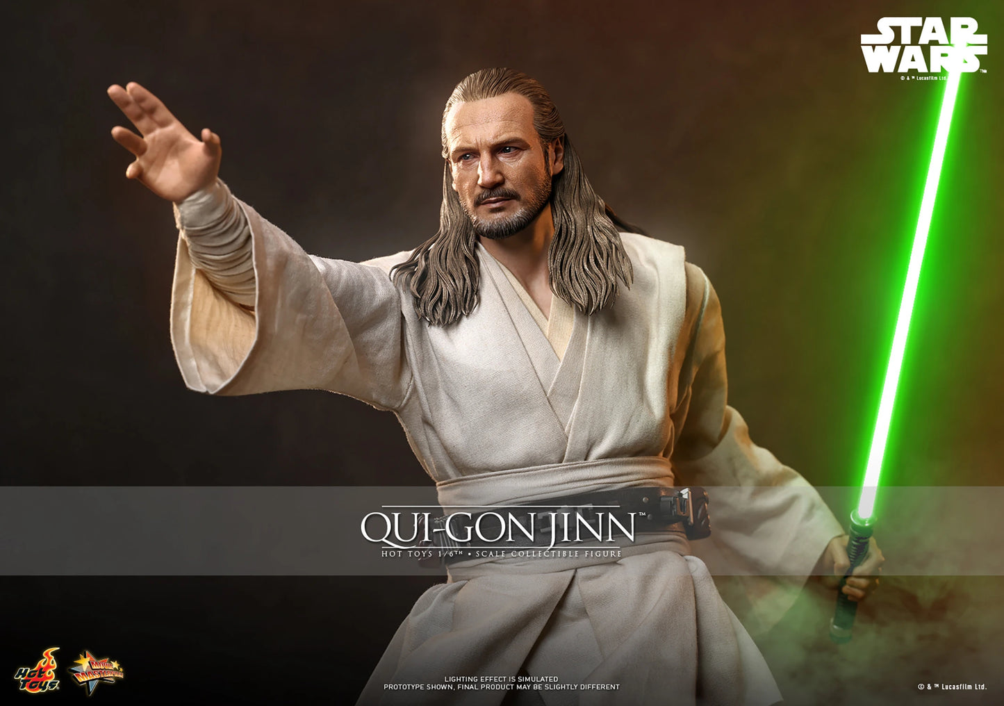 Hot Toys Star Wars: The Phantom Menace Qui-Gon Jinn 1/6 Scale Collectible Figure