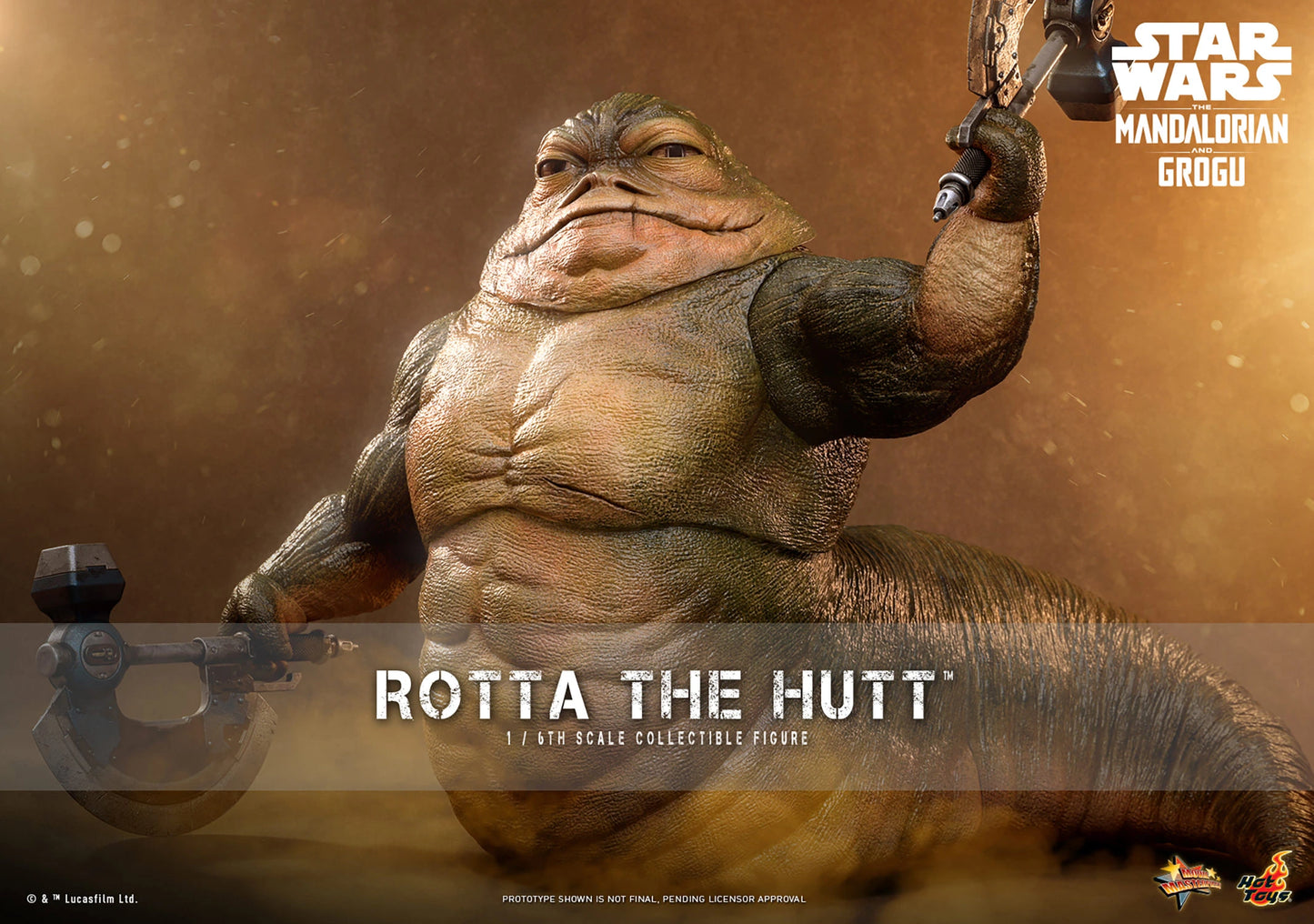 Hot Toys Rotta the Hutt Sixth Scale Collectible Figure | Star Wars: The Mandalorian & Grogu