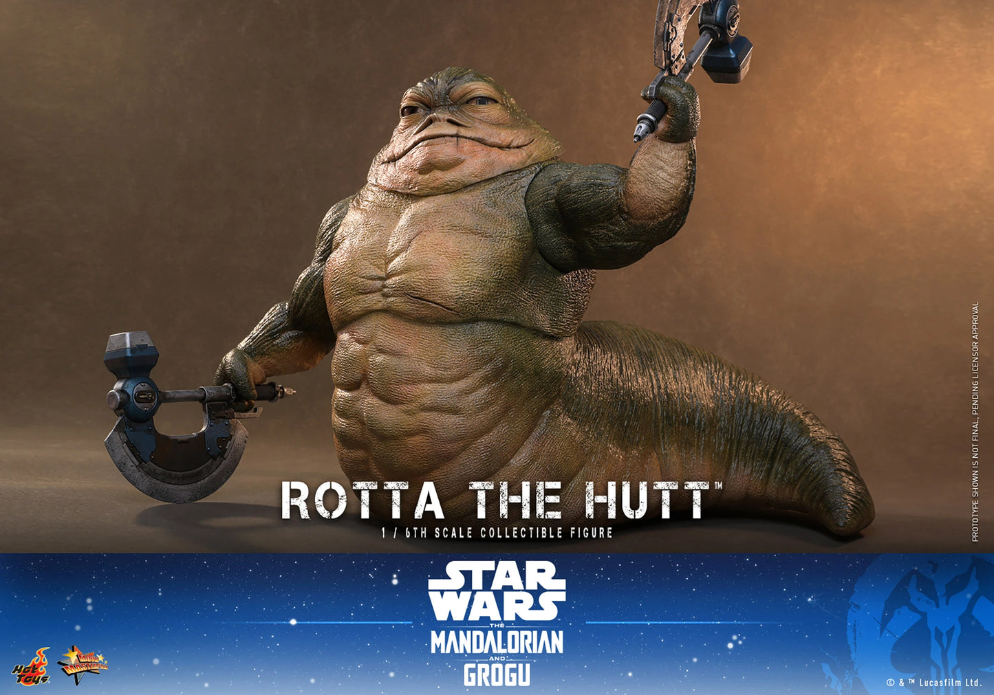 Hot Toys Rotta the Hutt Sixth Scale Collectible Figure | Star Wars: The Mandalorian & Grogu