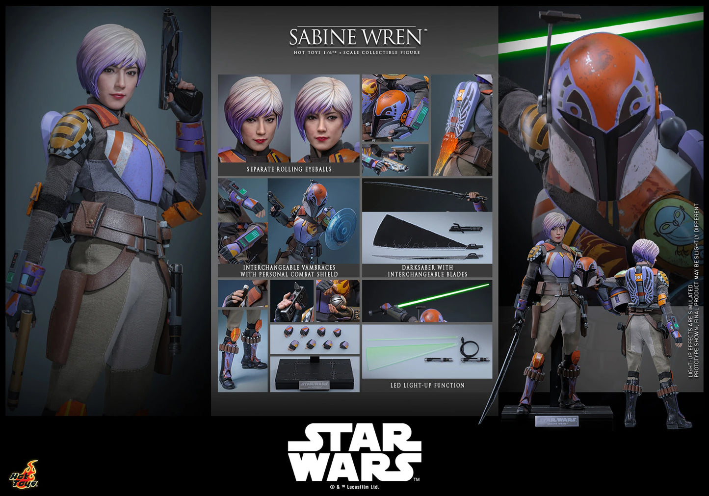 Hot Toys Sabine Wren Sixth Scale Collectible Figure – Star Wars: Rebels