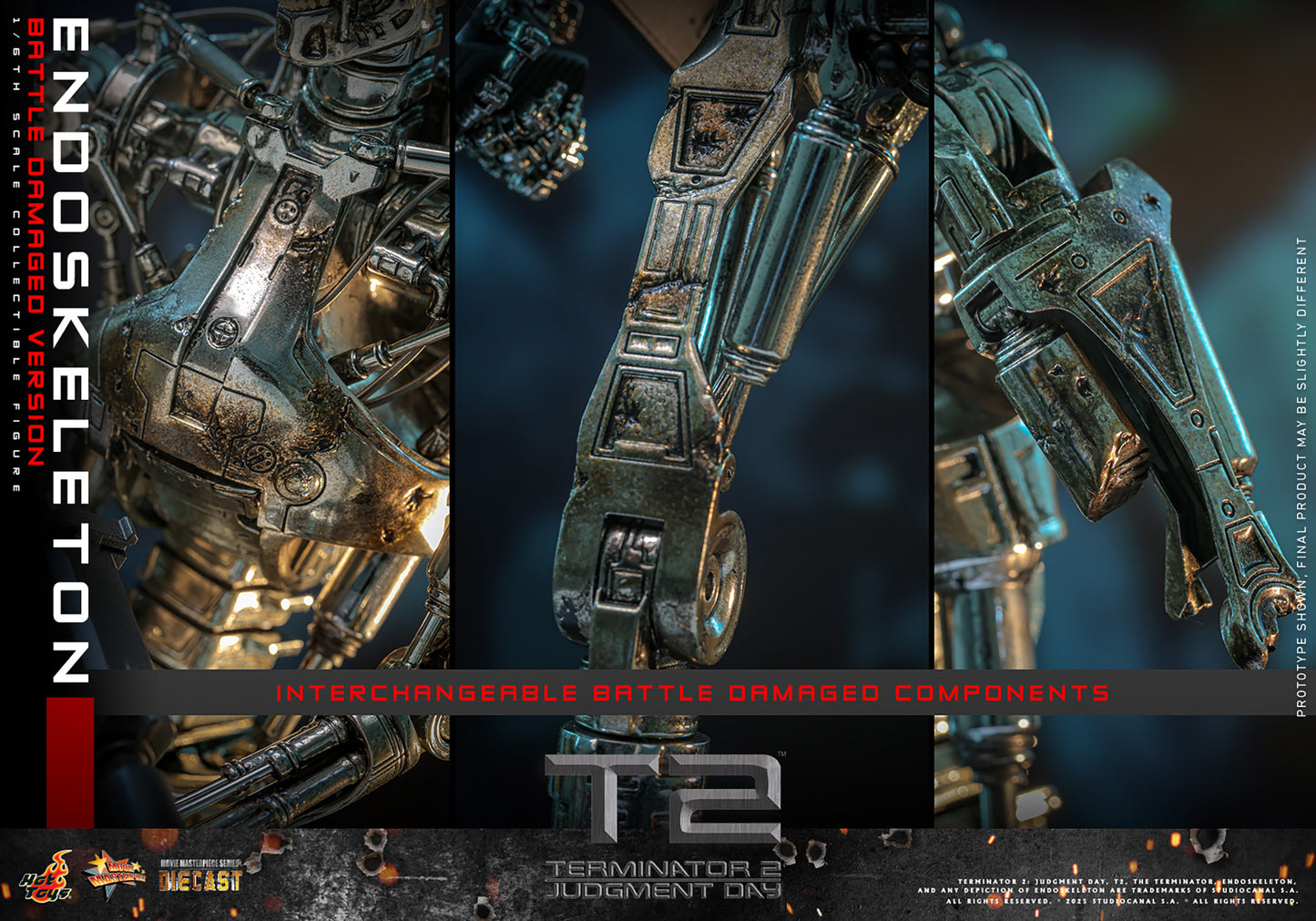 Hot Toys Terminator 2 Endoskeleton (Battle Damaged) Sixth Scale Figure