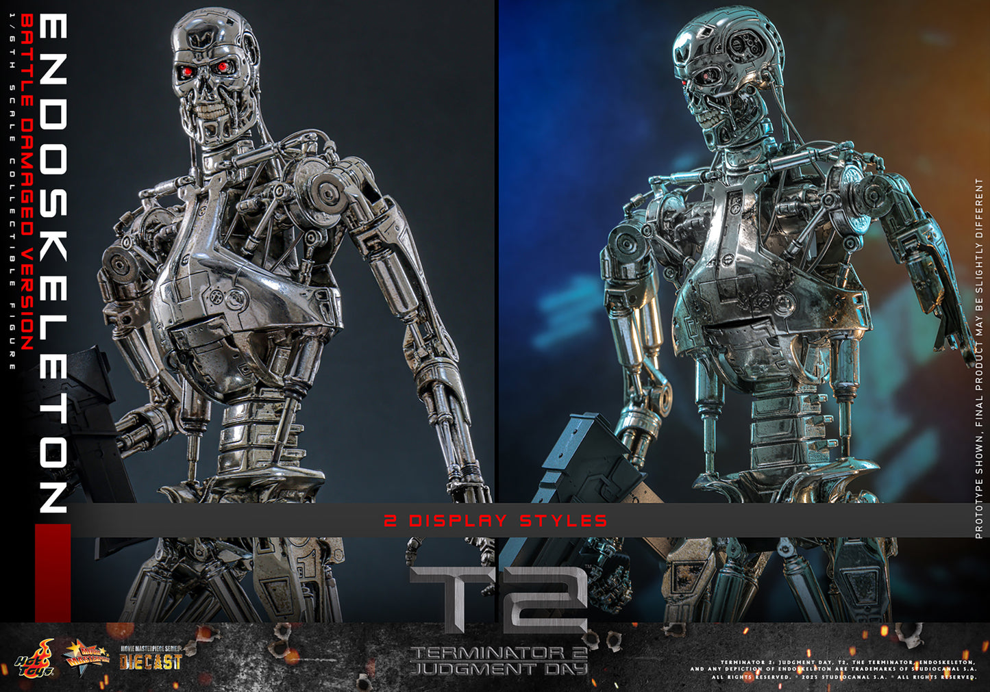 Hot Toys Terminator 2 Endoskeleton (Battle Damaged) Sixth Scale Figure