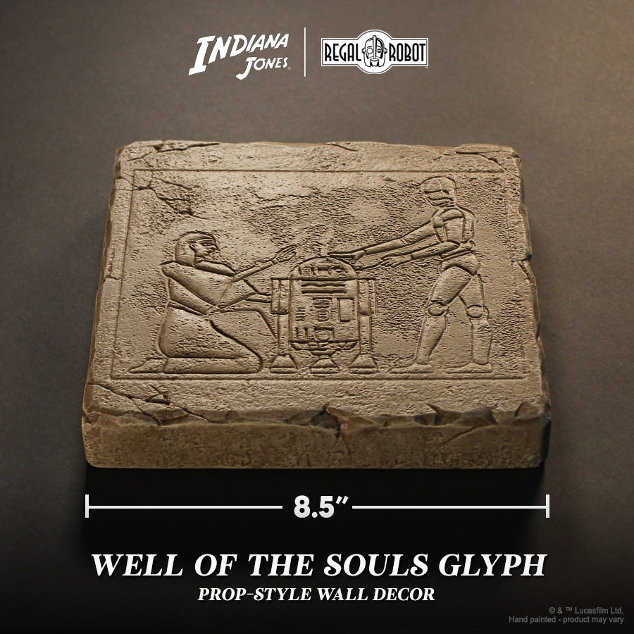 Regal Robot R2-D2 & C-3PO Hieroglyphic Plaque | Indiana Jones Raiders of the Lost Ark Decor