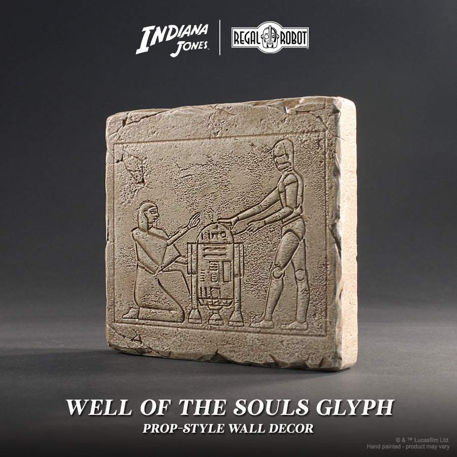 Regal Robot R2-D2 & C-3PO Hieroglyphic Plaque | Indiana Jones Raiders of the Lost Ark Decor