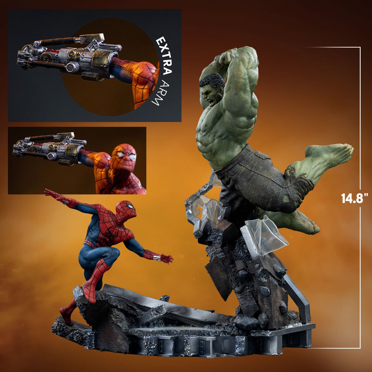Spider-Man vs Hulk 1:10 Scale Statue by Iron Studios