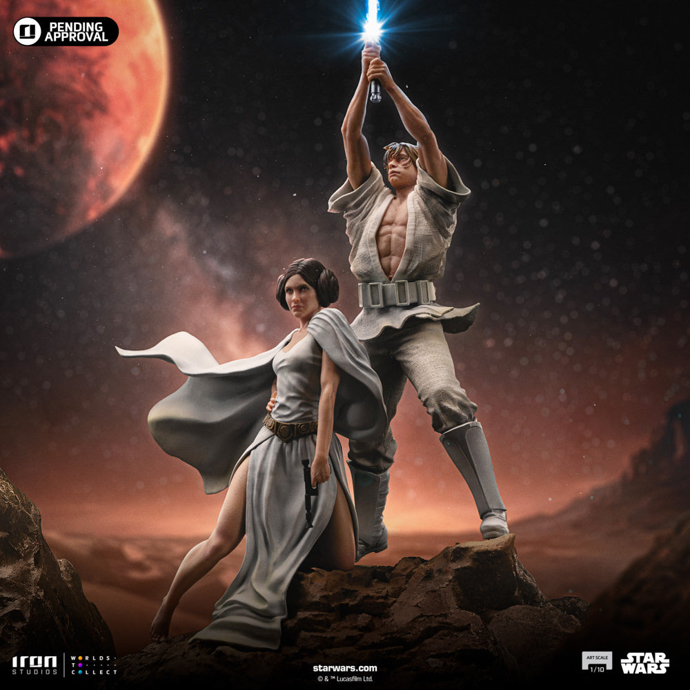 Luke and Leia Deluxe 1:10 Scale Statue