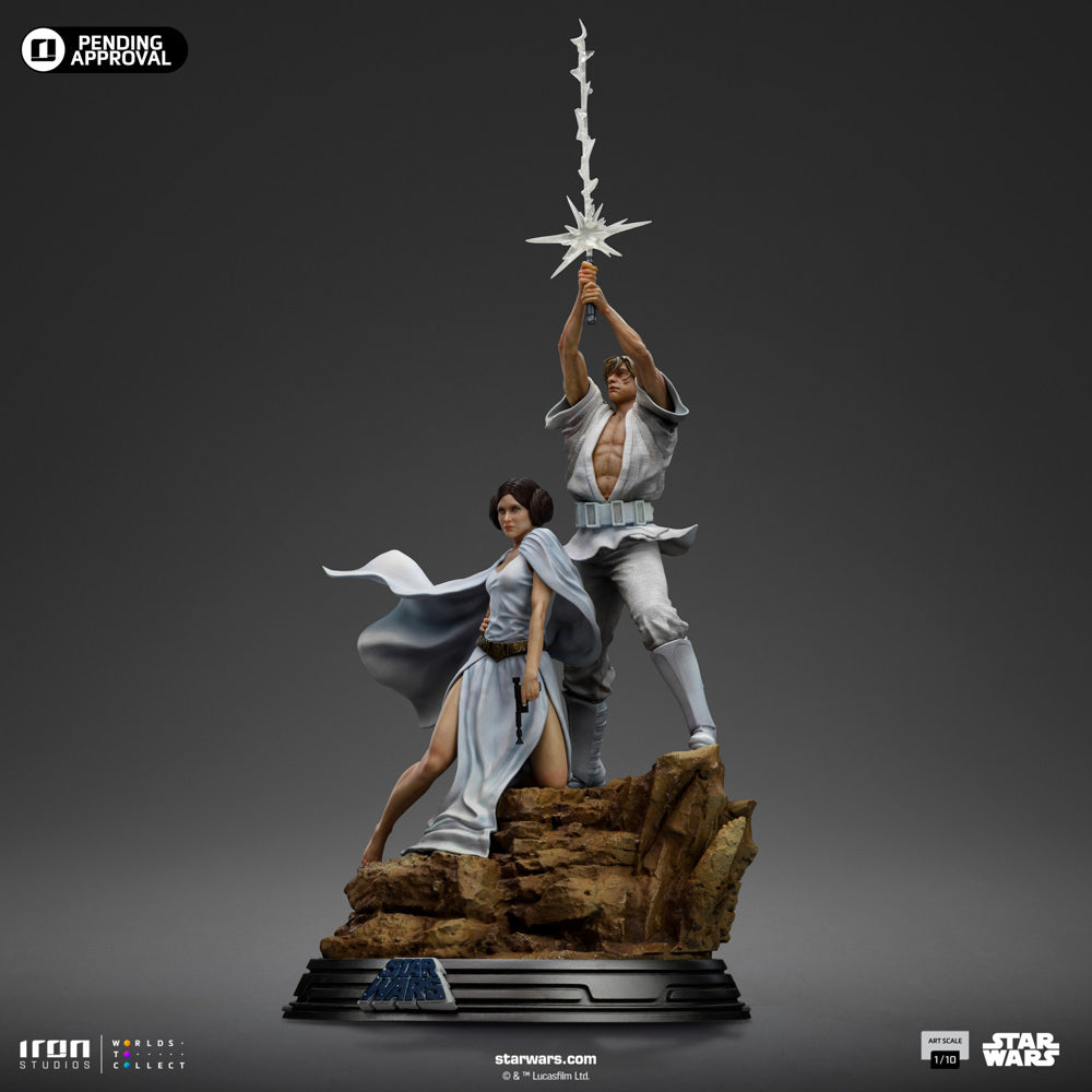 Luke and Leia Deluxe 1:10 Scale Statue