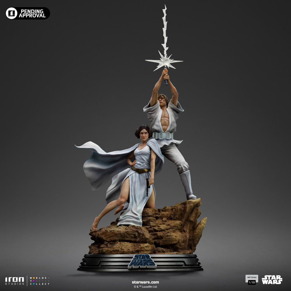 Luke and Leia Deluxe 1:10 Scale Statue