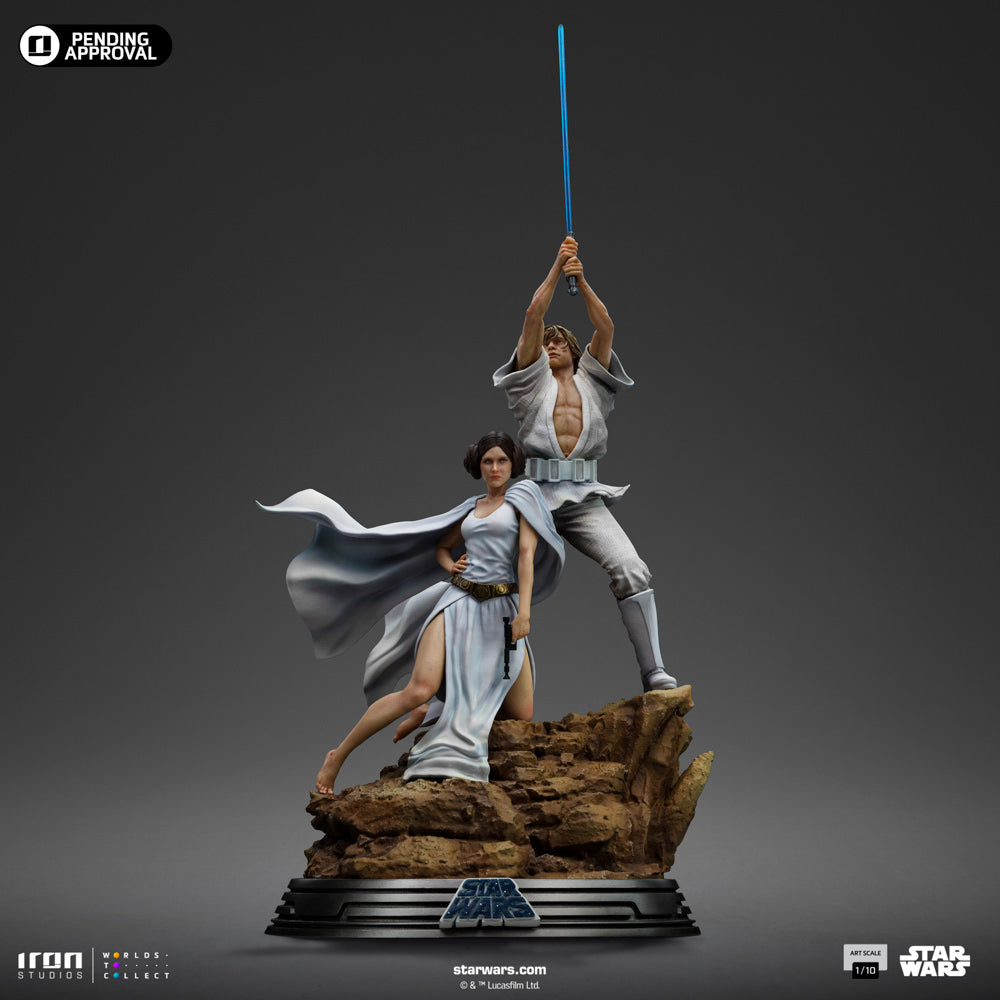 Luke and Leia Deluxe 1:10 Scale Statue