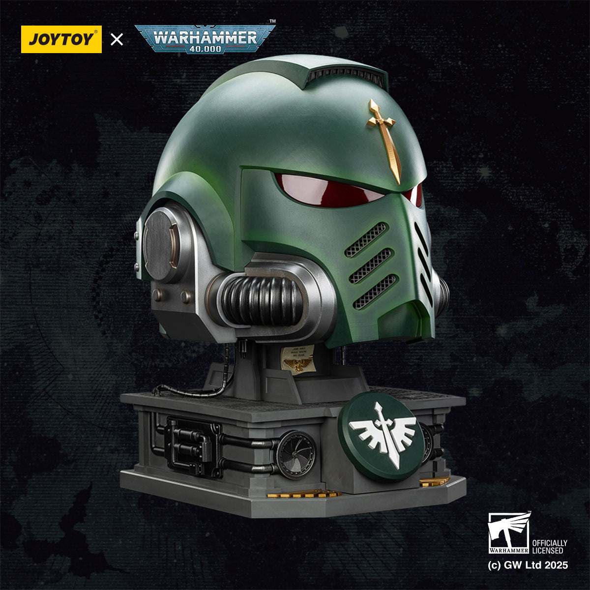 Warhammer Dark Angels MkX Helmet & Display Stand - 1/1 Scale Prop Replica