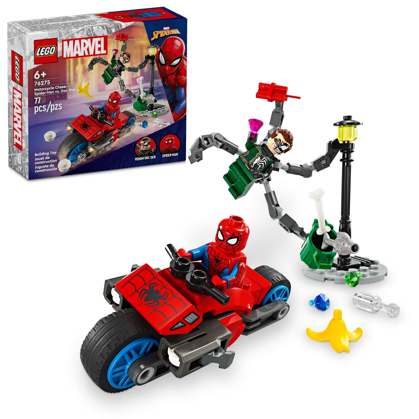 LEGO 76275 Motorcycle Chase: Spider-Man vs. Doc Ock