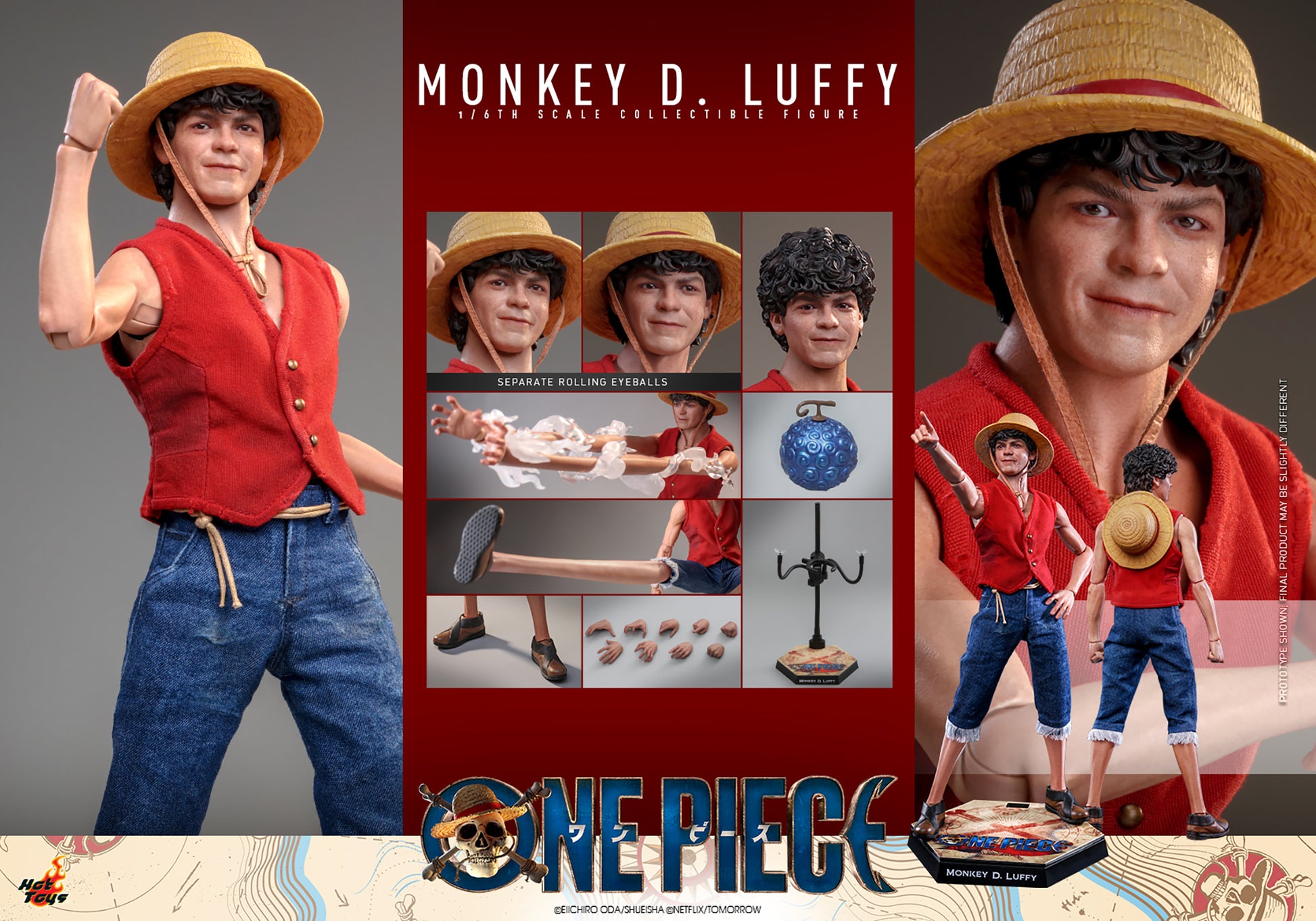 One Piece Monkey D. Luffy 1/6 Scale Figure by Hot Toys