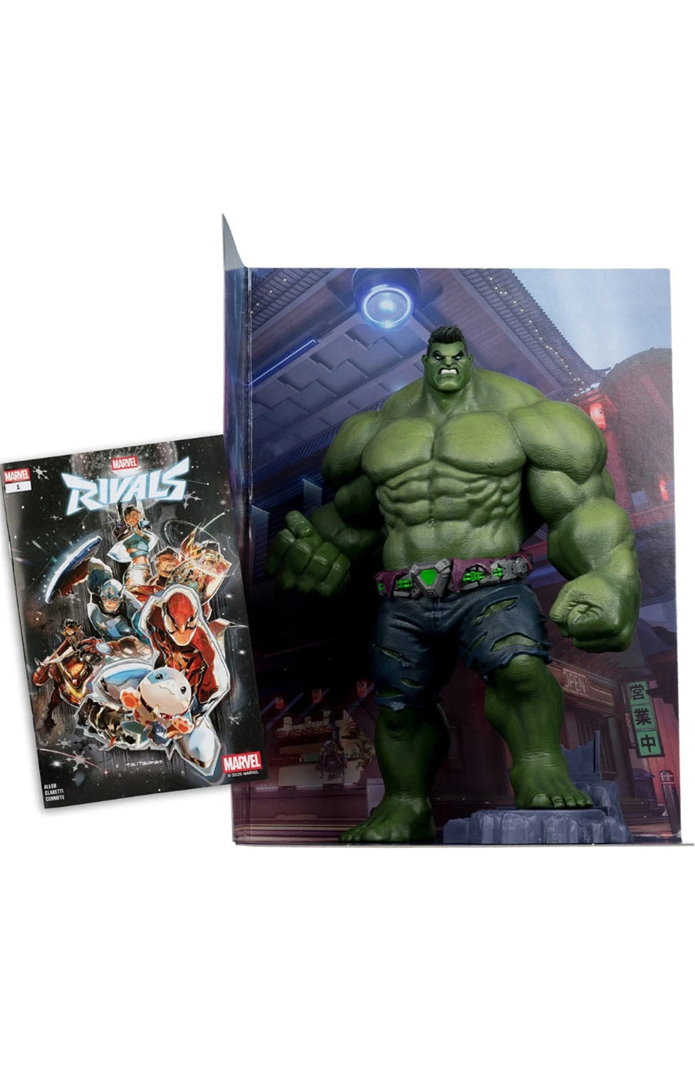 Marvel Rivals Wave 1 The Hulk 1:6 Scale Posed Figure With Scene And Comic