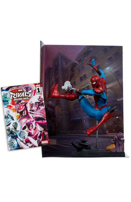 Marvel Rivals Wave 2 Spider-Man 1:6 Scale Posed Figure With Scene And Comic