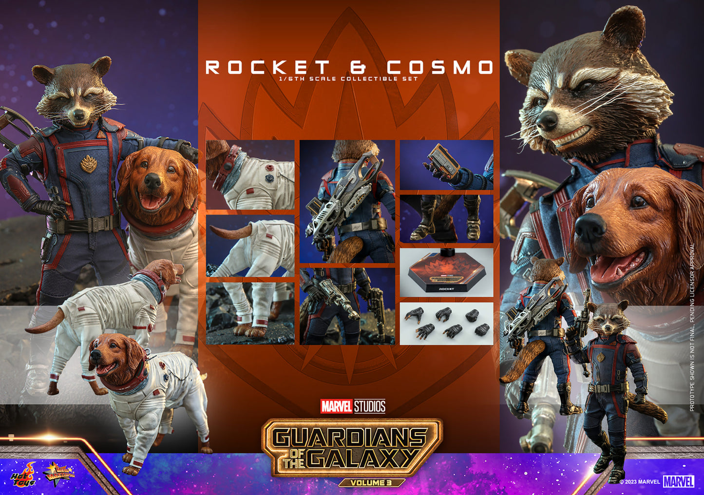 Rocket and Cosmo 1/6 Scale Figure Set by Hot Toys