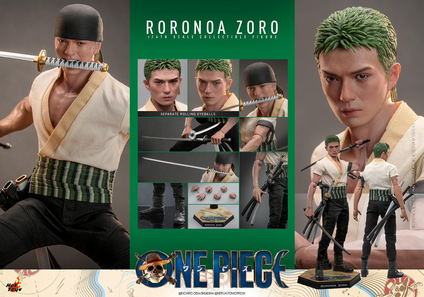 One Piece Roronoa Zoro 1/6 Scale Figure by Hot Toys