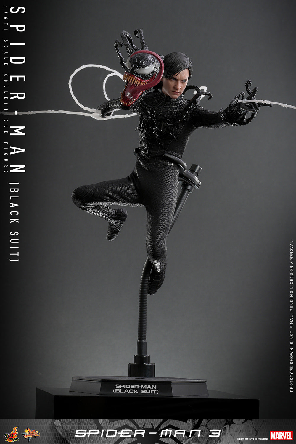 Spider-Man (Black Suit) 1/6 Scale Figure by Hot Toys