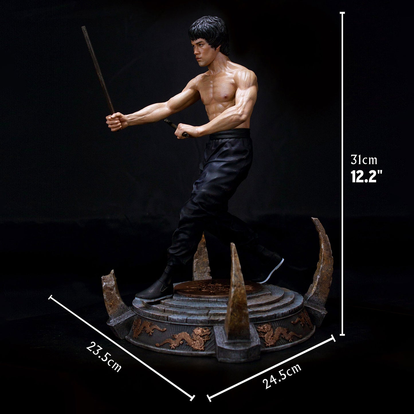Bruce Lee (Kali Sticks Fight) Deluxe Statue