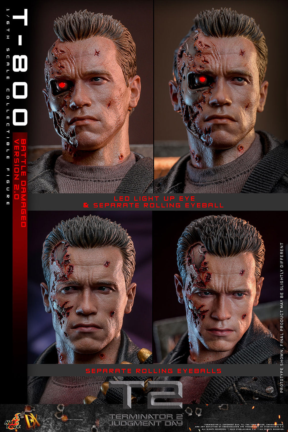 Terminator 2 T-800 (Battle Damaged Version) 1/6 Scale Figure