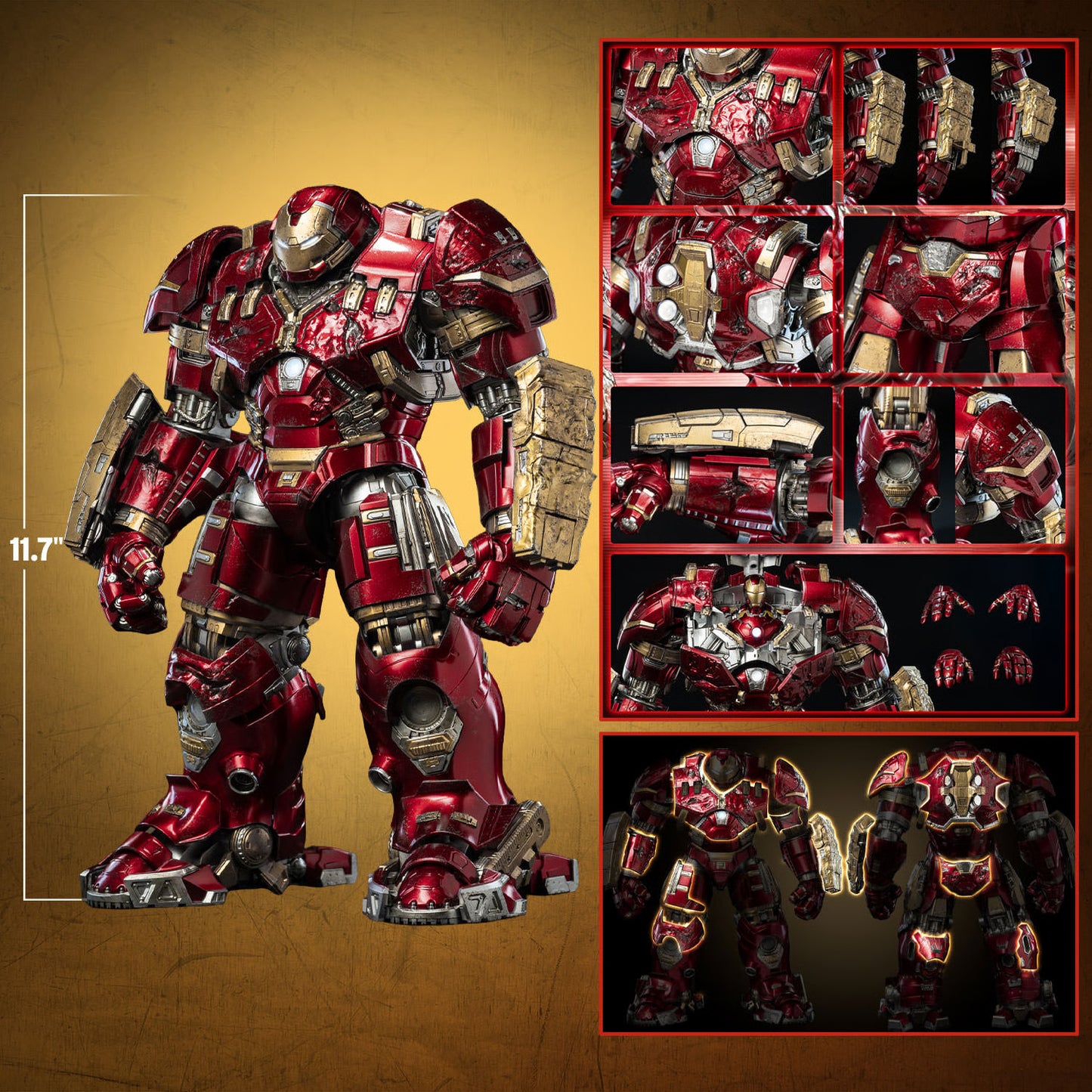 threezero DLX Iron Man Mark 44 "Hulkbuster" (Battle Damaged) 1/12 Scale Figure