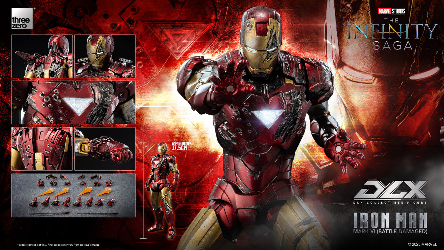 Threezero Iron Man Mark 6 (Battle Damaged) DLX Action Figure