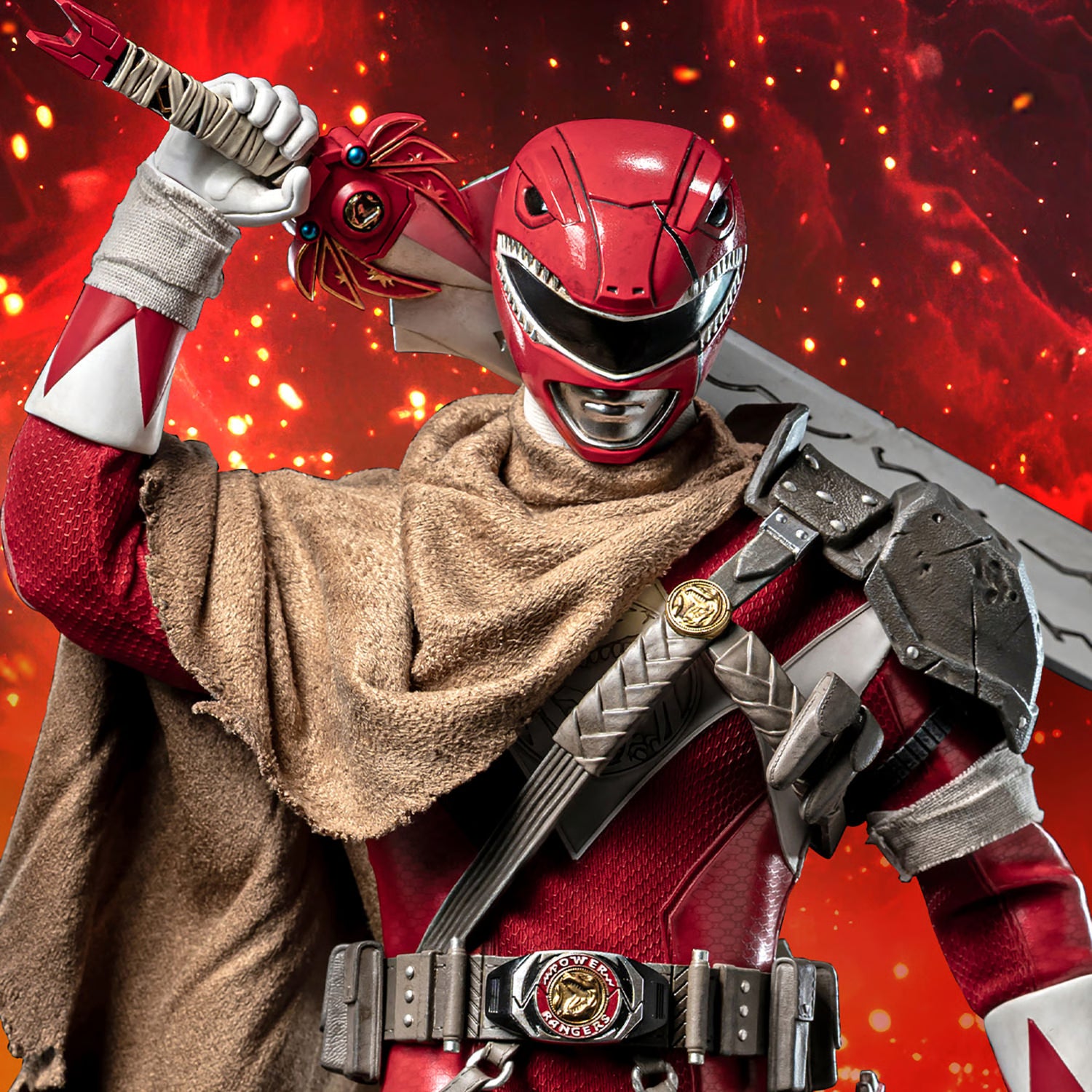 threezero FigZero Red Power Ranger Sixth Scale Figure