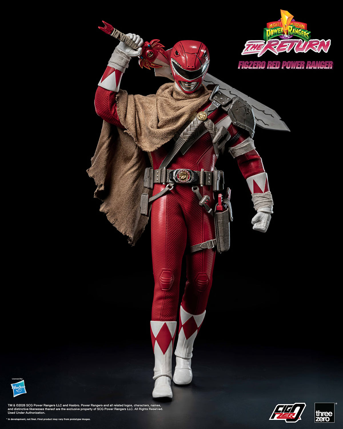 threezero FigZero Red Power Ranger Sixth Scale Figure