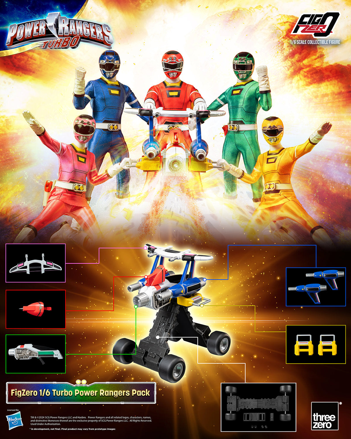 Turbo Power Rangers Pack 1/6 Scale Figure Set