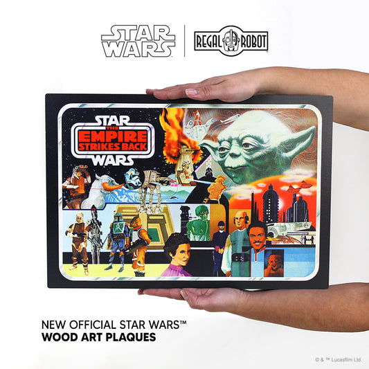 The Empires Strikes Back Version A Vintage Carry Case Wood Art Plaque