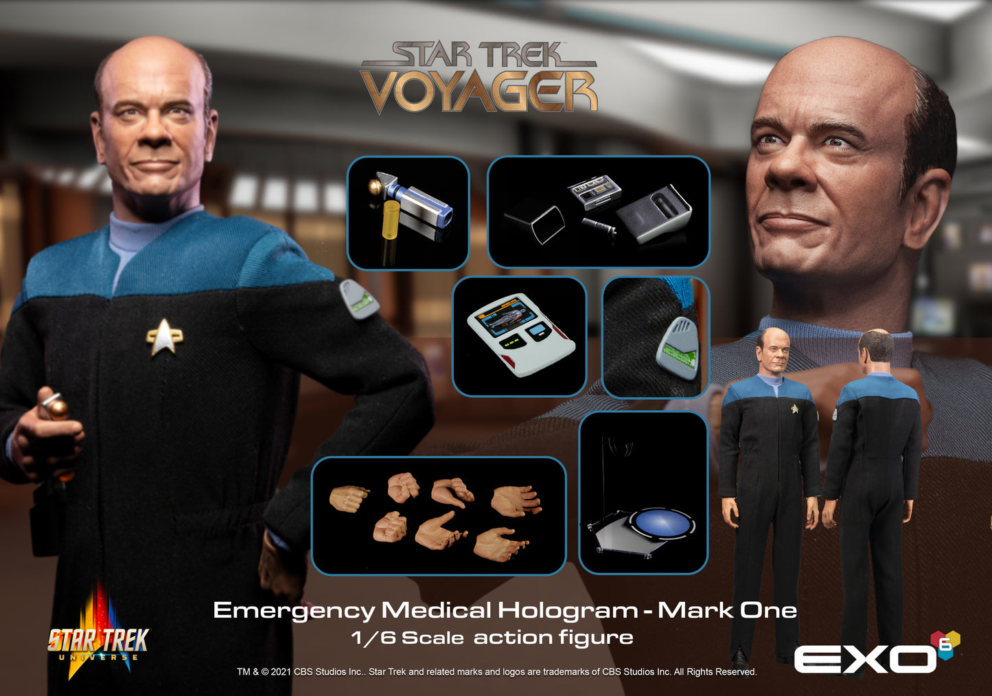 Star Trek Voyager The Doctor EMH 1/6 Scale Figure
