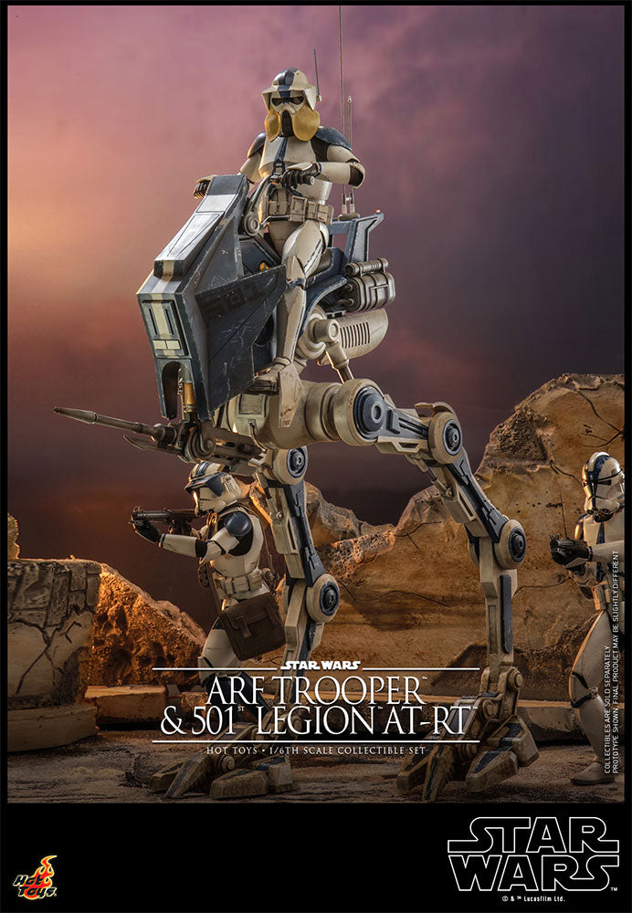 ARF Trooper and 501st Legion AT-RT 1/6 Scale Figure Set by Hot Toys