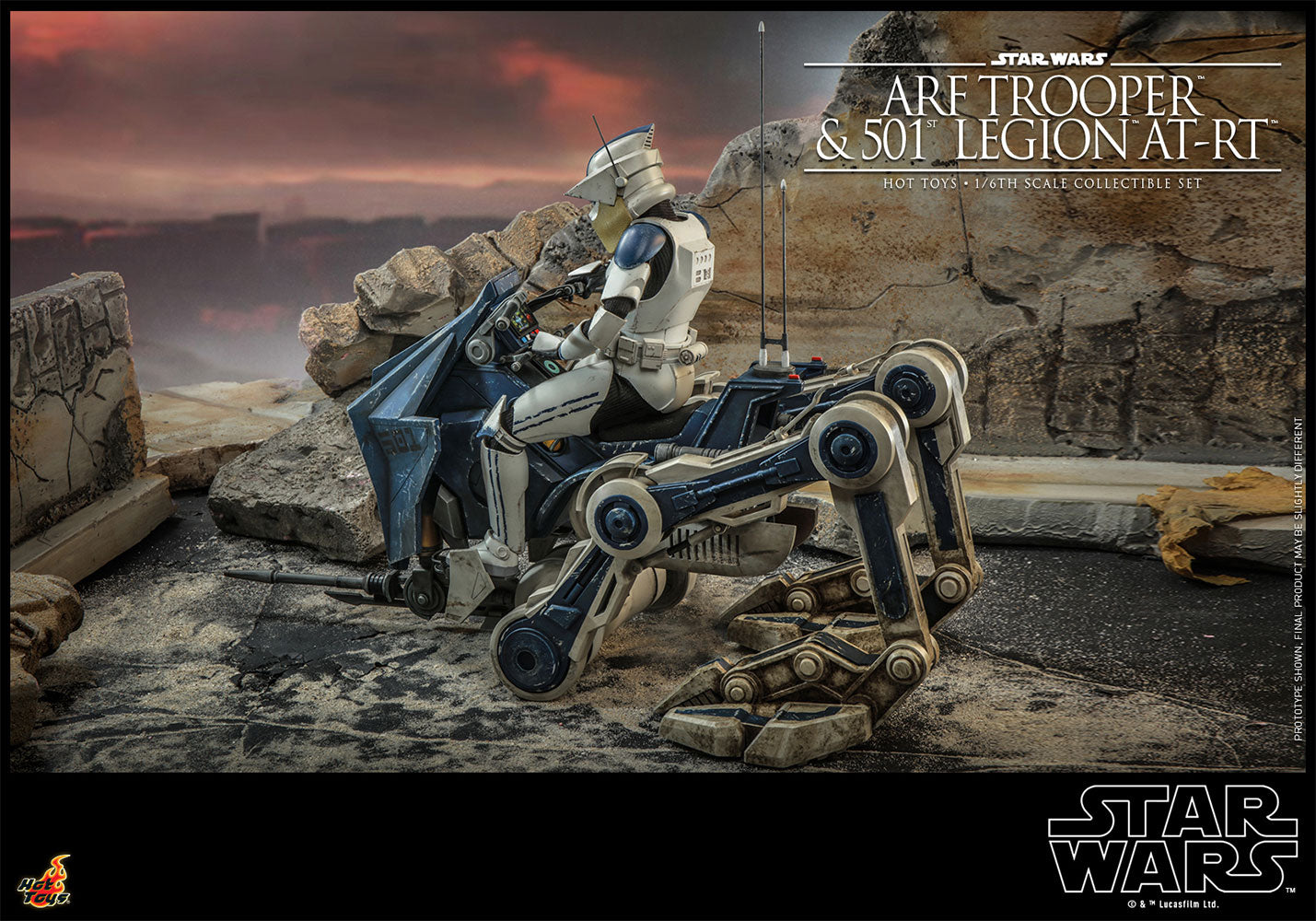 ARF Trooper and 501st Legion AT-RT 1/6 Scale Figure Set by Hot Toys