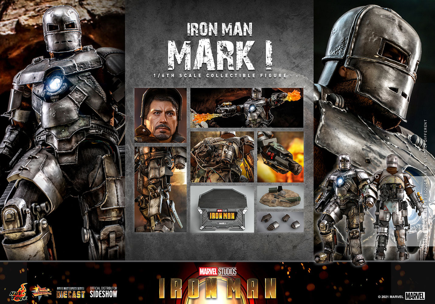 Hot Toys Iron Man Mark I Die Cast 1/6 Scale Figure